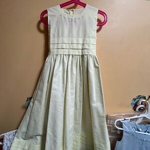 Vintage Strasburg Light yellow Formal Kids Dress